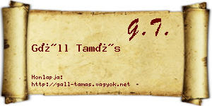 Gáll Tamás névjegykártya